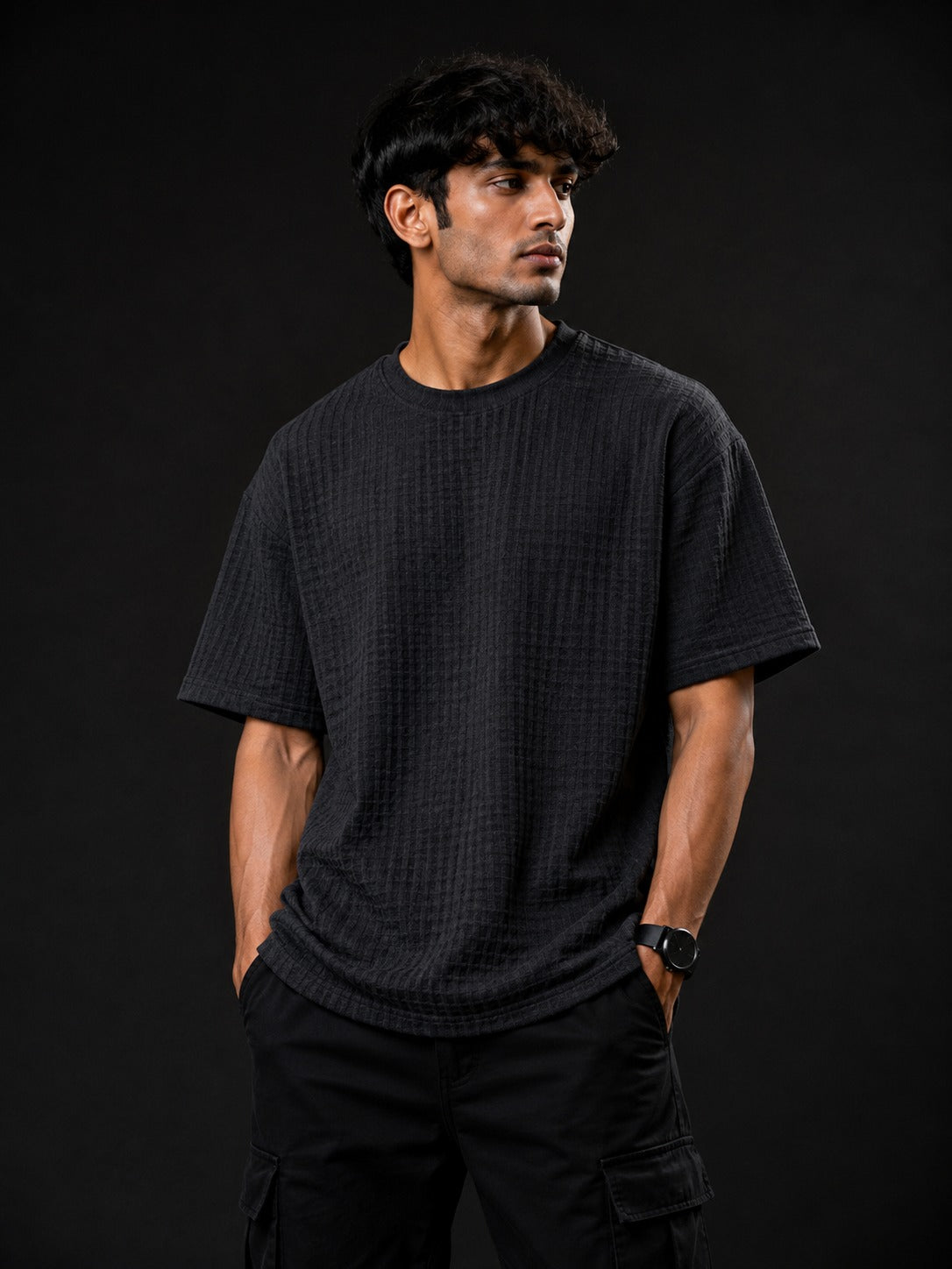 Legacy Prime Popcorn Textured Oversized T-Shirt – White