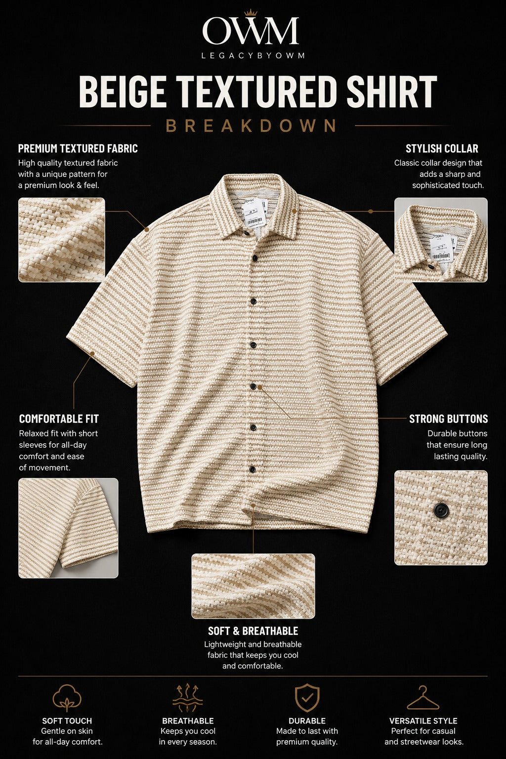 Legacy Riviera Turkish Cuban Collar Shirt